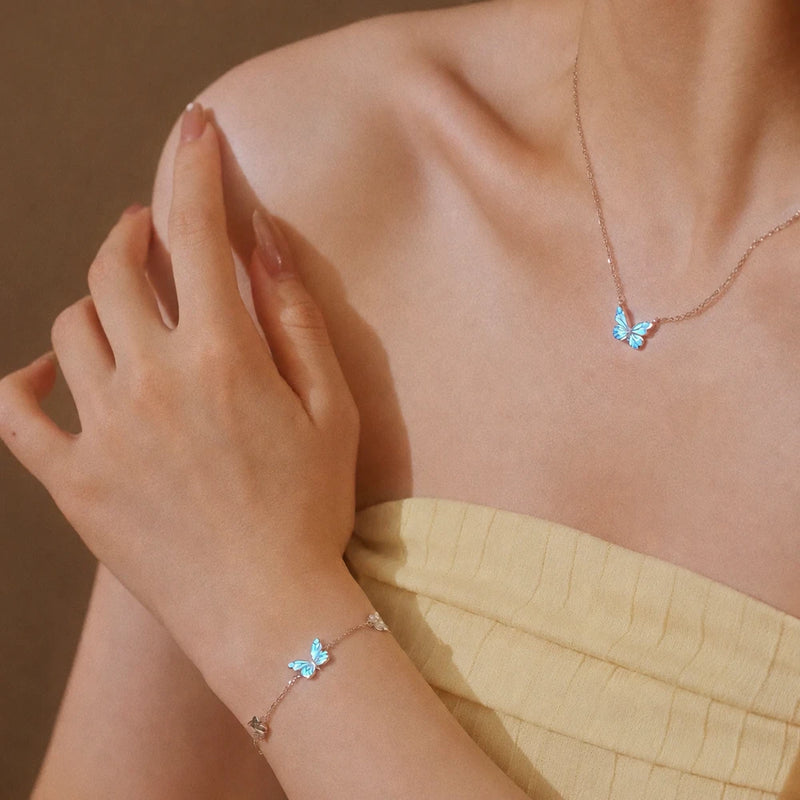 Conjunto de Joyería Luminosa de Mariposa