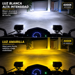 Foco LED Bicolor Auxiliar Para Moto o Carro